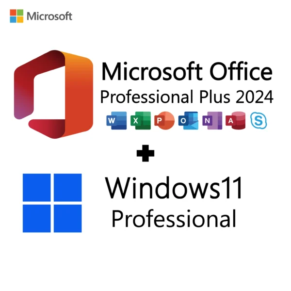 Microsoft Windows 11 Professional + Office 2024 Professional Plus – Bundle