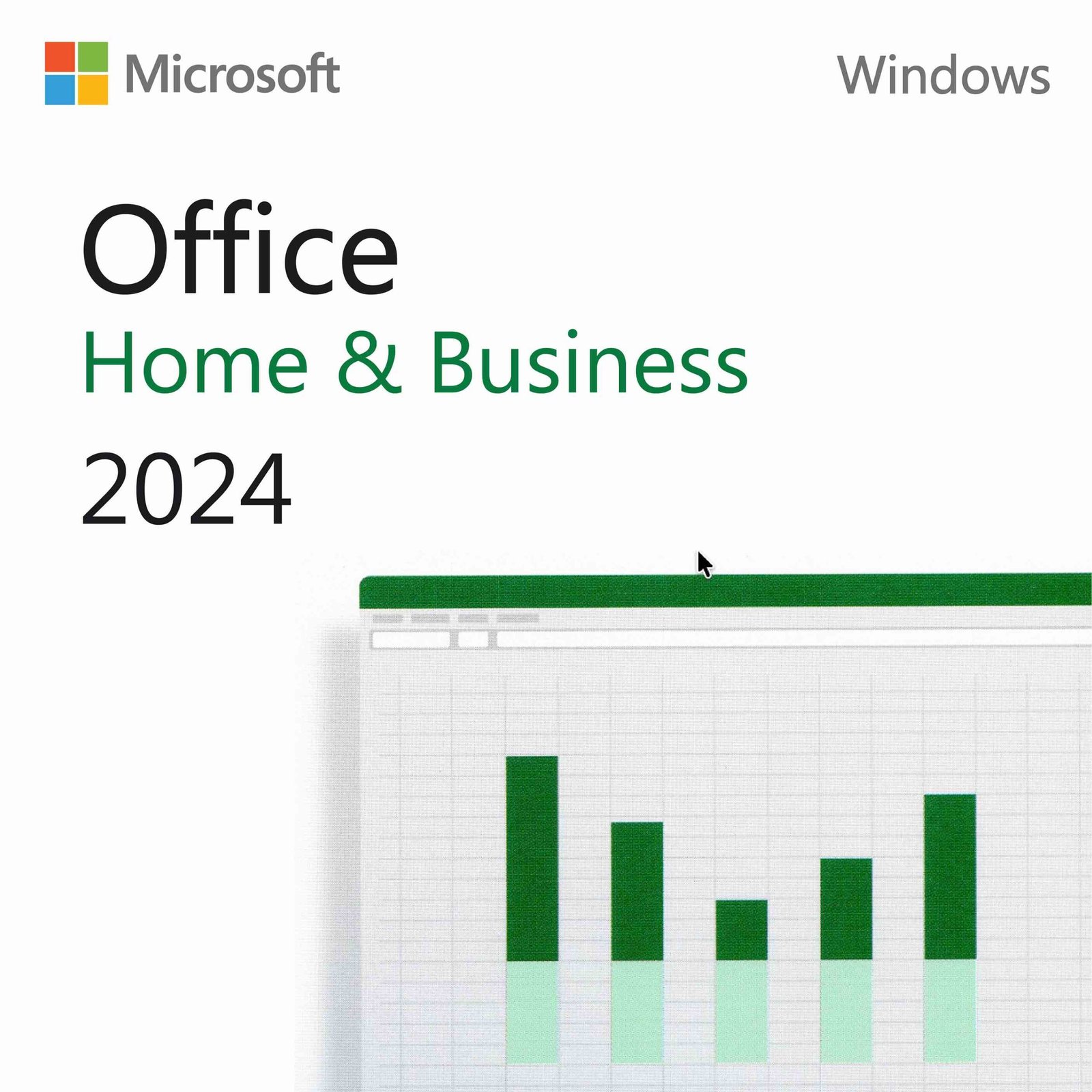 Microsoft Office 2024 Home and Business for Windows product box