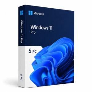Microsoft Windows 11 Pro product key for 5 PCs – lifetime license pack