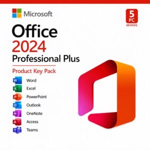 Microsoft Office 2024 Professional Plus – 5 PC Product Key Pack