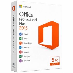 Microsoft Office 2016 Professional Plus product key – license for 5 PCs