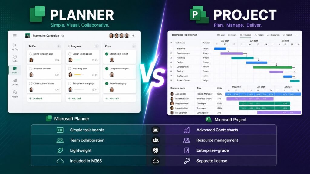 Microsoft Planner vs Project: Which One Do You Need? (2026)